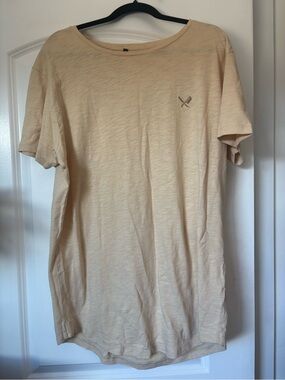 Crew Neck T‑Shirt in Beige